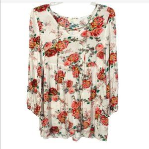 Kori Floral Dress Red White NWT Size Small